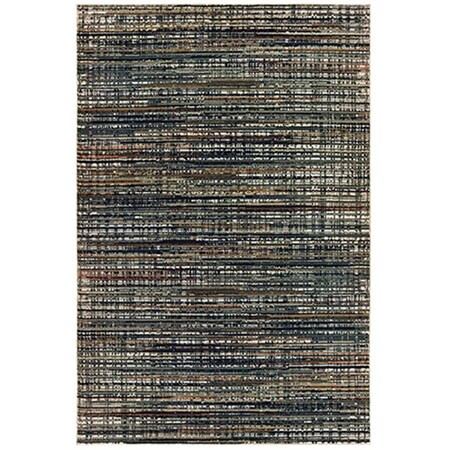 Oriental Weavers 3 ft. 10 in. x 5 ft. 5 in. Bowen Rectangular Area Rug Black B1332H117165ST